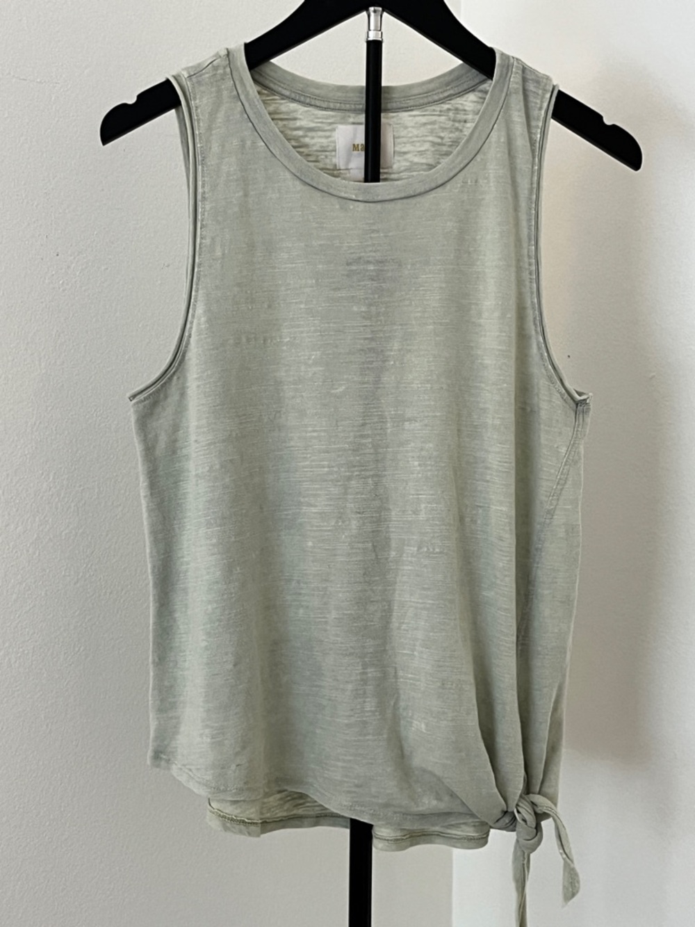 🌿 Anthropologie Maeve Soft Sage Tie-Hem Top | Medium